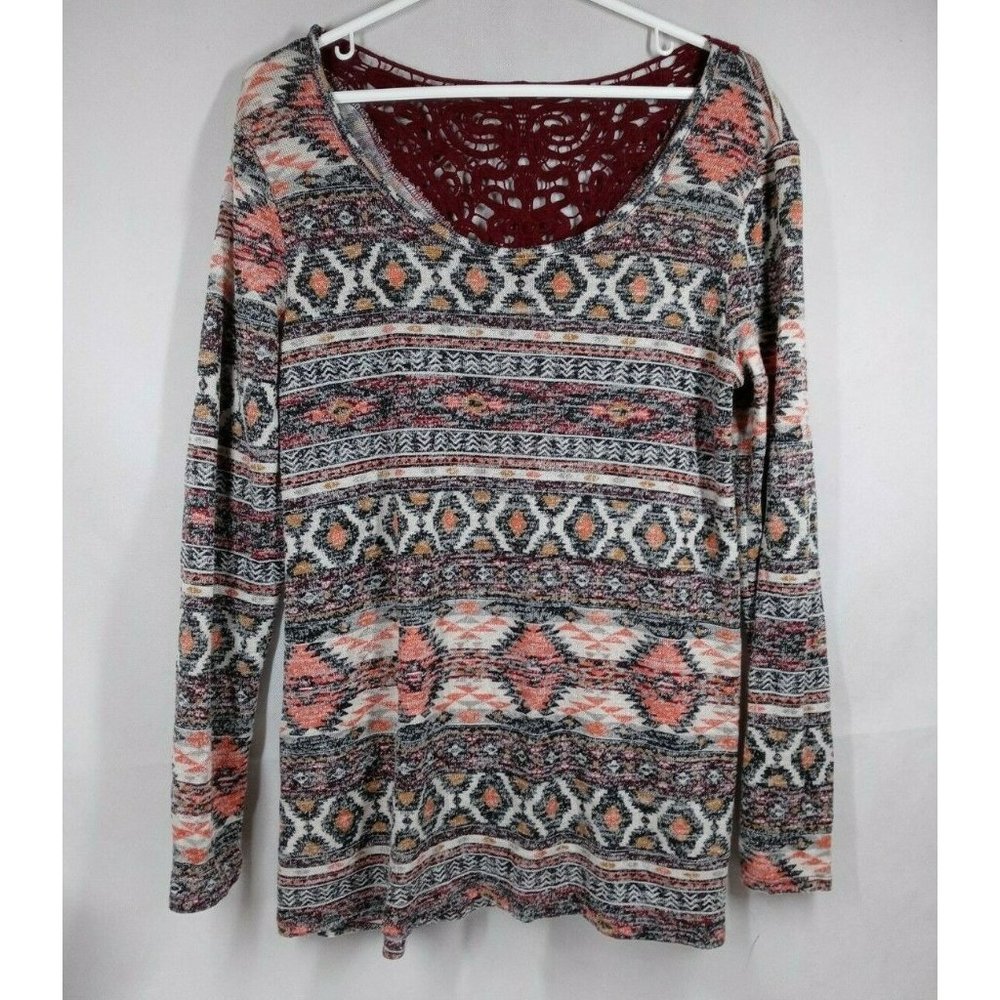 Angels Women's Long Sleeve Shirt With Western Design Size Medium
